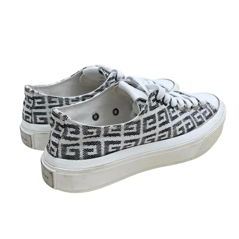 Preowned Givenchy black & white 4G Jacquard City Sneakers sneakers Women Size 36